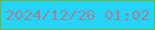 文字の大きさ：2、枠の色：71b53c、背景の色：25d5f7、文字の色：9c8698 無料ブログパーツのブログ時計