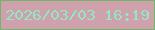 文字の大きさ：4、枠の色：71b56a、背景の色：cfa1ad、文字の色：94e7c5 無料ブログパーツのブログ時計