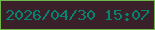 文字の大きさ：5、枠の色：71b74c、背景の色：3a2028、文字の色：068371 無料ブログパーツのブログ時計