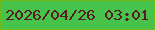 文字の大きさ：1、枠の色：71ba1a、背景の色：47c34b、文字の色：561c23 無料ブログパーツのブログ時計
