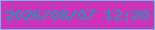文字の大きさ：5、枠の色：71badf、背景の色：c834ba、文字の色：0fa3b1 無料ブログパーツのブログ時計