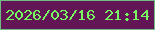 文字の大きさ：5、枠の色：71bb84、背景の色：621656、文字の色：77f962 無料ブログパーツのブログ時計