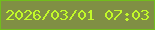文字の大きさ：4、枠の色：71bd1c、背景の色：808f44、文字の色：c2fa29 無料ブログパーツのブログ時計