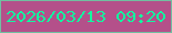 文字の大きさ：3、枠の色：71bfa1、背景の色：b4508a、文字の色：12f8a0 無料ブログパーツのブログ時計