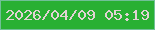 文字の大きさ：5、枠の色：71c097、背景の色：29b033、文字の色：e1d3d4 無料ブログパーツのブログ時計