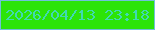 文字の大きさ：1、枠の色：71c0d9、背景の色：2ce408、文字の色：40d9b2 無料ブログパーツのブログ時計