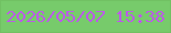 文字の大きさ：5、枠の色：71c163、背景の色：77cb6b、文字の色：bc5be8 無料ブログパーツのブログ時計
