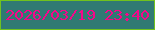文字の大きさ：4、枠の色：71c21e、背景の色：307a73、文字の色：f6068a 無料ブログパーツのブログ時計