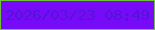 文字の大きさ：4、枠の色：71c23b、背景の色：770af7、文字の色：5512da 無料ブログパーツのブログ時計
