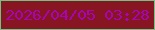文字の大きさ：1、枠の色：71c383、背景の色：871522、文字の色：a804b3 無料ブログパーツのブログ時計