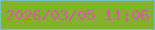 文字の大きさ：4、枠の色：71c4c3、背景の色：85b131、文字の色：d25aa0 無料ブログパーツのブログ時計