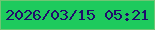 文字の大きさ：5、枠の色：71c574、背景の色：1eca5d、文字の色：200c6c 無料ブログパーツのブログ時計