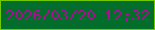 文字の大きさ：1、枠の色：71c900、背景の色：036d2b、文字の色：ab0e92 無料ブログパーツのブログ時計