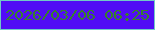 文字の大きさ：4、枠の色：71c9c6、背景の色：510cf5、文字の色：377f2e 無料ブログパーツのブログ時計