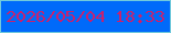 文字の大きさ：5、枠の色：71c9dc、背景の色：006afa、文字の色：c7226e 無料ブログパーツのブログ時計