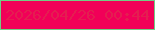 文字の大きさ：2、枠の色：71cc85、背景の色：f10058、文字の色：e41e51 無料ブログパーツのブログ時計