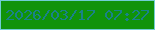 文字の大きさ：5、枠の色：71cdd3、背景の色：10930a、文字の色：198289 無料ブログパーツのブログ時計
