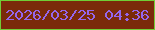 文字の大きさ：2、枠の色：71ce36、背景の色：7a2a0a、文字の色：9566eb 無料ブログパーツのブログ時計