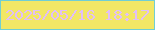 文字の大きさ：1、枠の色：71ced3、背景の色：f2e765、文字の色：e1bff8 無料ブログパーツのブログ時計