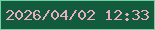 文字の大きさ：4、枠の色：71cfa5、背景の色：135b3d、文字の色：eaacc2 無料ブログパーツのブログ時計