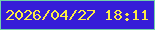 文字の大きさ：4、枠の色：71d1aa、背景の色：361dd8、文字の色：fdeb44 無料ブログパーツのブログ時計