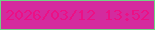 文字の大きさ：3、枠の色：71d285、背景の色：d42a9e、文字の色：ec1086 無料ブログパーツのブログ時計