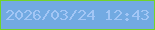 文字の大きさ：2、枠の色：71d429、背景の色：72aae2、文字の色：a2c6f5 無料ブログパーツのブログ時計