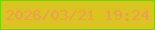 文字の大きさ：1、枠の色：71d501、背景の色：dac41f、文字の色：f19a55 無料ブログパーツのブログ時計