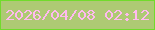 文字の大きさ：5、枠の色：71db2c、背景の色：aeca74、文字の色：ffbaf0 無料ブログパーツのブログ時計