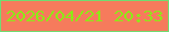 文字の大きさ：5、枠の色：71dc71、背景の色：f67b5c、文字の色：8ee916 無料ブログパーツのブログ時計