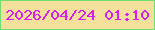 文字の大きさ：2、枠の色：71dd73、背景の色：f3e09b、文字の色：d71eef 無料ブログパーツのブログ時計