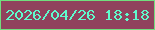 文字の大きさ：3、枠の色：71dd7e、背景の色：90415d、文字の色：5ffbcd 無料ブログパーツのブログ時計