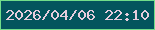 文字の大きさ：1、枠の色：71de8a、背景の色：03555d、文字の色：e7cddd 無料ブログパーツのブログ時計