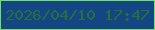 文字の大きさ：1、枠の色：71e065、背景の色：154684、文字の色：237040 無料ブログパーツのブログ時計