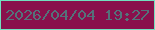 文字の大きさ：1、枠の色：71e0bf、背景の色：89104c、文字の色：54727a 無料ブログパーツのブログ時計