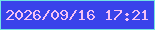 文字の大きさ：4、枠の色：71e3e3、背景の色：3943ea、文字の色：f6c1f5 無料ブログパーツのブログ時計
