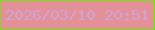 文字の大きさ：4、枠の色：71e509、背景の色：e49098、文字の色：d0a4d2 無料ブログパーツのブログ時計