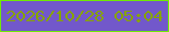 文字の大きさ：1、枠の色：71ea04、背景の色：7258cb、文字の色：87a300 無料ブログパーツのブログ時計