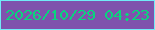 文字の大きさ：3、枠の色：71ebf7、背景の色：7f52ad、文字の色：09d57d 無料ブログパーツのブログ時計