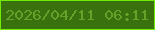 文字の大きさ：3、枠の色：71ec09、背景の色：38710d、文字の色：64a229 無料ブログパーツのブログ時計