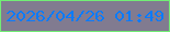 文字の大きさ：4、枠の色：71ed75、背景の色：817b90、文字の色：0b7bfd 無料ブログパーツのブログ時計