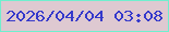 文字の大きさ：4、枠の色：71eece、背景の色：dec9d1、文字の色：3539cb 無料ブログパーツのブログ時計