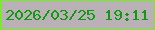 文字の大きさ：5、枠の色：71f11b、背景の色：b9b1b6、文字の色：0e9c0d 無料ブログパーツのブログ時計