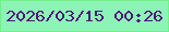 文字の大きさ：2、枠の色：71f184、背景の色：8df4b7、文字の色：4d1778 無料ブログパーツのブログ時計