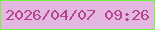 文字の大きさ：2、枠の色：71f53c、背景の色：e2b7e0、文字の色：b74292 無料ブログパーツのブログ時計