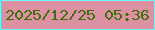 文字の大きさ：5、枠の色：71f6fa、背景の色：db91a1、文字の色：3e6e0d 無料ブログパーツのブログ時計