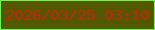 文字の大きさ：3、枠の色：71f747、背景の色：535900、文字の色：c8220c 無料ブログパーツのブログ時計