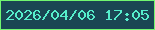 文字の大きさ：5、枠の色：71f770、背景の色：1a4753、文字の色：56eecb 無料ブログパーツのブログ時計
