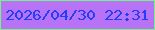 文字の大きさ：4、枠の色：71f781、背景の色：b772f5、文字の色：1f3ffc 無料ブログパーツのブログ時計