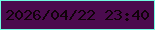 文字の大きさ：4、枠の色：71fbe2、背景の色：4b0b4e、文字の色：100309 無料ブログパーツのブログ時計